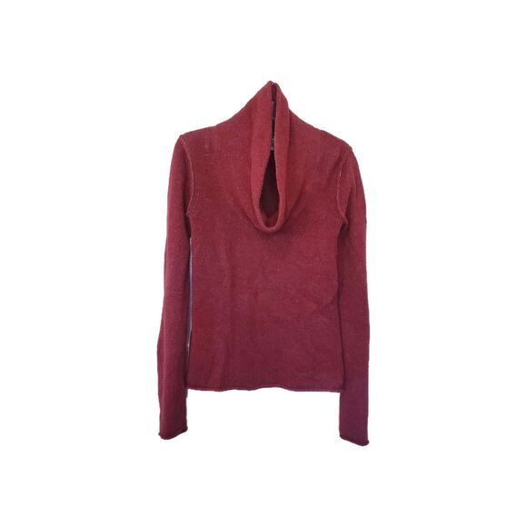 Converse One Star Sweater Womens Medium Cowl Neck Long Sleeve Maroon Red - Picture 1 of 15